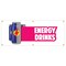 Signmission Energy Drinks Banner Heavy Duty 13 Oz Vinyl with Grommets Single Sided B-72 Energy Drinks - alternate 1